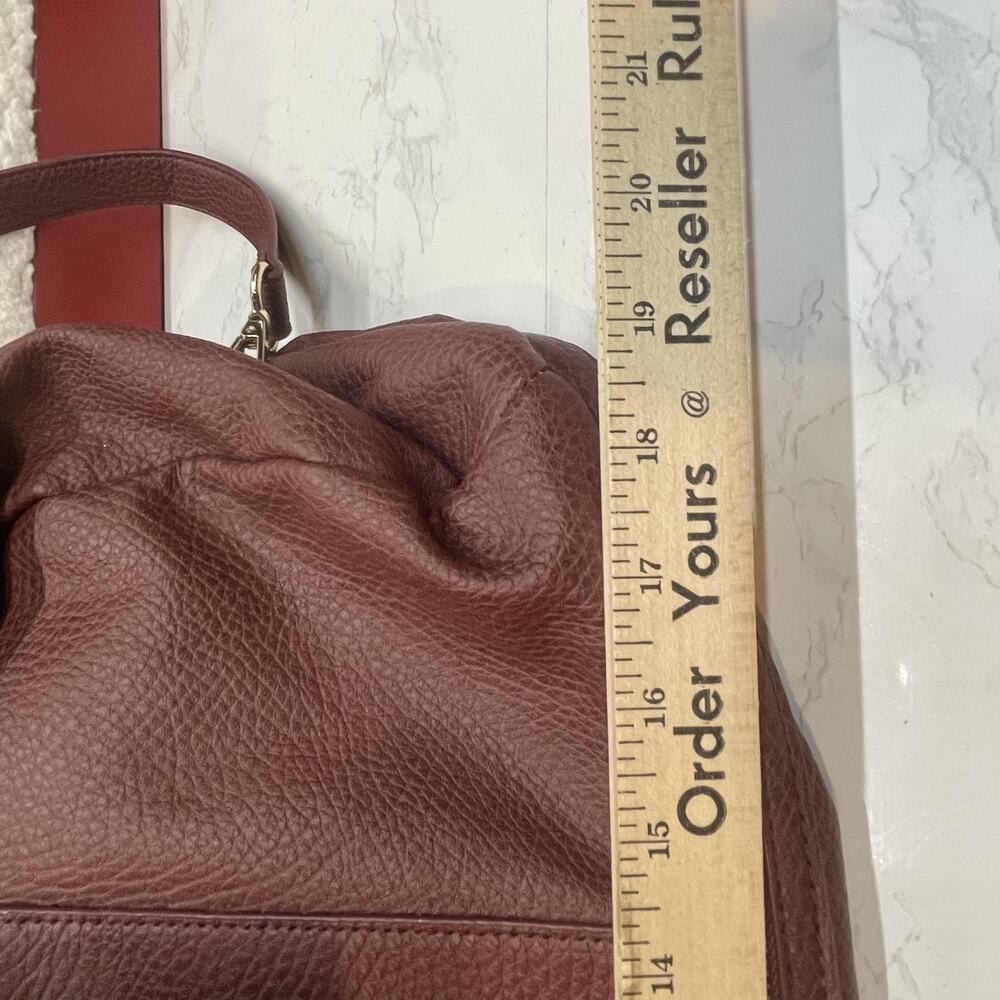 Sole Society Duffle Bag Womens Large Burgundy Faux Leather Weekender Travel Bag - Picture 10 of 13